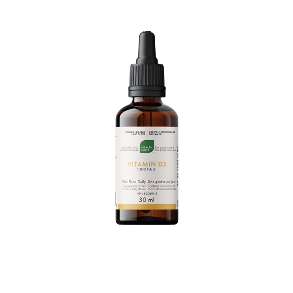 Health first - vitamin d3 1,000iu one drop daily 30 ml on Sale