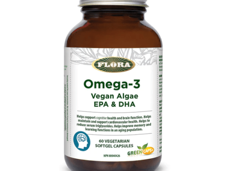 Flora - omega-3 vegan algae epa + dha 60 vcaps Hot on Sale