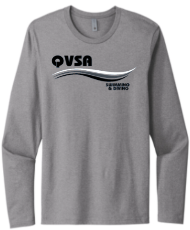 *NEW* QVSA SWIMMING AND DIVING COTTON JERSEY ADULT LONG SLEEVE - HEATHER GRAY Online