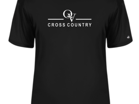 *NEW* QUAKER VALLEY CROSS COUNTRY -  YOUTH & ADULT PERFORMANCE SOFTLOCK SHORT SLEEVE T-SHIRT - WHITE OR BLACK For Discount