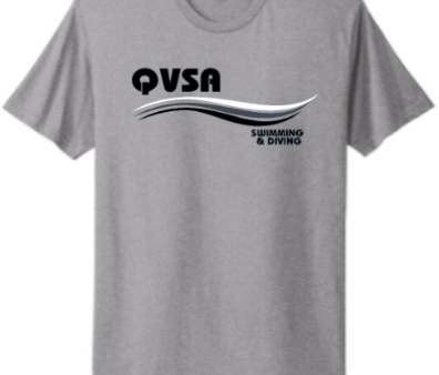 *NEW* QVSA SWIMMING AND DIVING COTTON JERSEY ADULT SHORT SLEEVE TEE -  HEATHER GRAY Supply