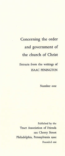 Tract: Concerning the order and government of the church of Christ on Sale