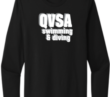 *NEW* QVSA SWIMMING AND DIVING COTTON JERSEY ADULT LONG SLEEVE - BLACK Sale