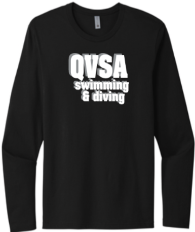 *NEW* QVSA SWIMMING AND DIVING COTTON JERSEY ADULT LONG SLEEVE - BLACK Sale