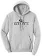 QUAKER VALLEY BASEBALL YOUTH & ADULT HOODED SWEATSHIRT - ATHLETIC HEATHER OR JET BLACK For Cheap