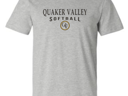 QUAKER VALLEY SOFTBALL 20 21 YOUTH & ADULT SHORT SLEEVE T-SHIRT - ATHLETIC GRAY Online Sale