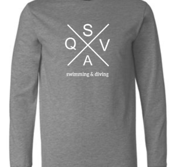 QVSA SWIMMING & DIVING: YOUTH & ADULT LONG SLEEVE T-SHIRT W  1 COLOR DESIGN Online