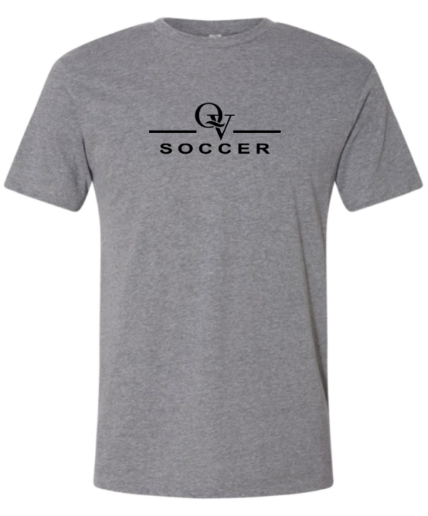 *NEW* QUAKER VALLEY SOCCER FINE COTTON JERSEY YOUTH & ADULT SHORT SLEEVE TEE -  BLACK OR HEATHER Cheap