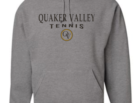 QUAKER VALLEY TENNIS 20 21 YOUTH & ADULT HOODED SWEATSHIRT - OXFORD GRAY Supply