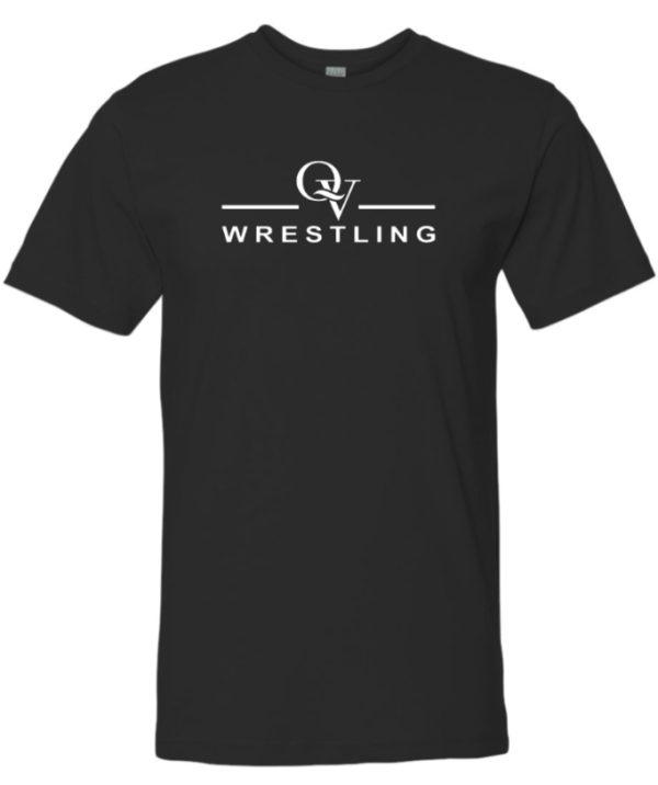 *NEW* QUAKER VALLEY WRESTLING FINE COTTON JERSEY YOUTH & ADULT SHORT SLEEVE TEE -  BLACK OR HEATHER Online Sale