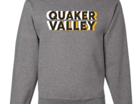 QUAKER VALLEY TRI-COLORED YOUTH & ADULT CREW NECK SWEATSHIRT Discount