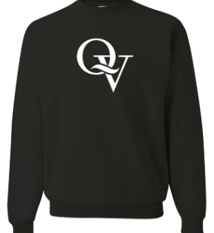 QUAKER VALLEY YOUTH & ADULT CREW NECK SWEATSHIRT - BLACK on Sale