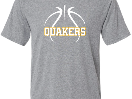 2022 QVMS GIRLS BASKETBALL -  YOUTH & ADULT PERFORMANCE SHORT SLEEVE T-SHIRT - GREY Fashion