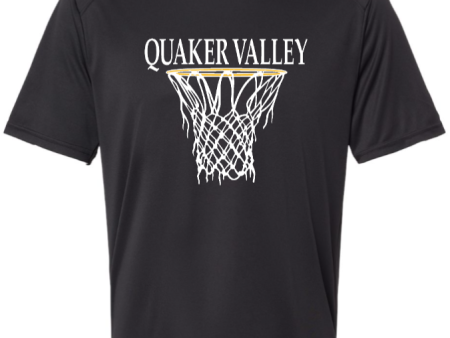 2022 QVMS GIRLS BASKETBALL -  YOUTH & ADULT PERFORMANCE SHORT SLEEVE T-SHIRT - BLACK Online Sale