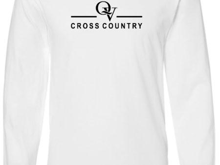 *NEW* QUAKER VALLEY CROSS COUNTRY FINE COTTON JERSEY YOUTH & ADULT LONG SLEEVE TEE -  WHITE OR BLACK For Sale