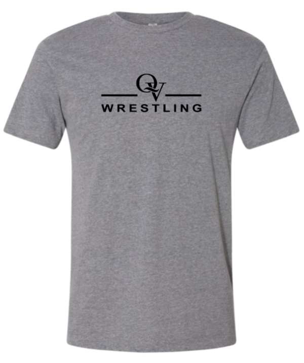 *NEW* QUAKER VALLEY WRESTLING FINE COTTON JERSEY YOUTH & ADULT SHORT SLEEVE TEE -  BLACK OR HEATHER Online Sale