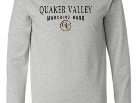 QUAKER VALLEY MARCHING BAND 20 21 YOUTH & ADULT LONG SLEEVE TEE -  ATHLETIC GREY Discount