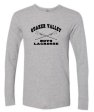 QUAKER VALLEY BOYS LACROSSE YOUTH & ADULT LONG SLEEVE TEE - CROSS STICK OR TEXT DESIGN Online now