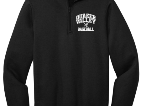 QUAKER VALLEY BASEBALL ADULT FLEECE QUARTER-ZIP Hot on Sale