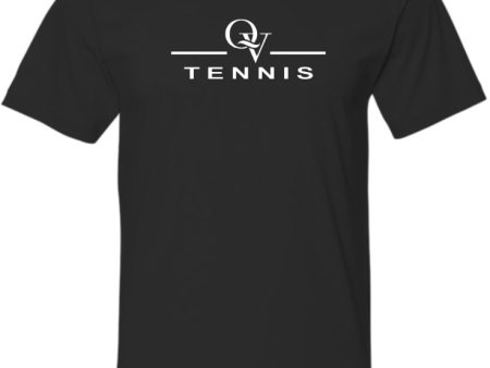 *NEW* QUAKER VALLEY TENNIS FINE COTTON JERSEY YOUTH & ADULT SHORT SLEEVE TEE -  BLACK OR HEATHER Online Hot Sale