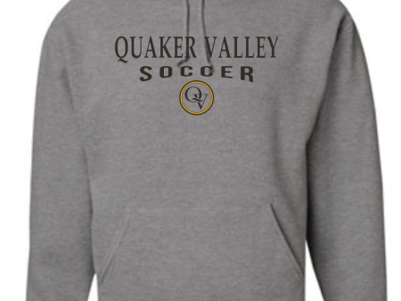 QUAKER VALLEY SOCCER 20 21 YOUTH & ADULT HOODED SWEATSHIRT - OXFORD GRAY Hot on Sale