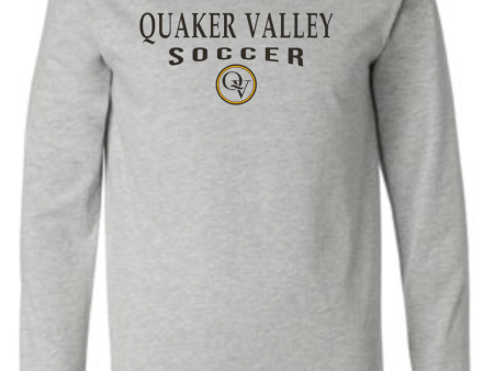 QUAKER VALLEY SOCCER 20 21 YOUTH & ADULT LONG SLEEVE TEE -  ATHLETIC GREY Discount