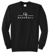 QUAKER VALLEY BASEBALL YOUTH & ADULT CREWNECK SWEATSHIRT - ATHLETIC HEATHER OR JET BLACK For Cheap