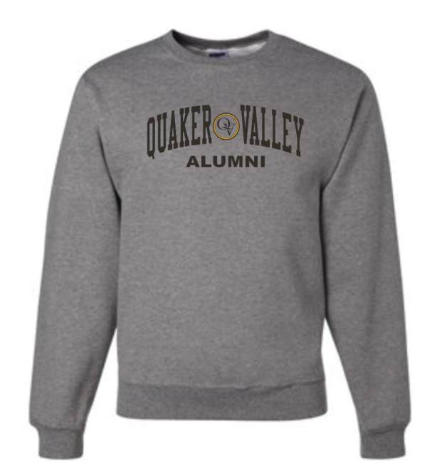 QUAKER VALLEY ALUMNI ADULT CREW NECK SWEATSHIRT Hot on Sale