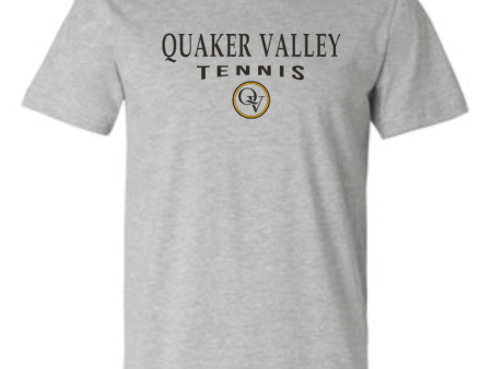 QUAKER VALLEY TENNIS 20 21 YOUTH & ADULT SHORT SLEEVE T-SHIRT - ATHLETIC GRAY For Discount