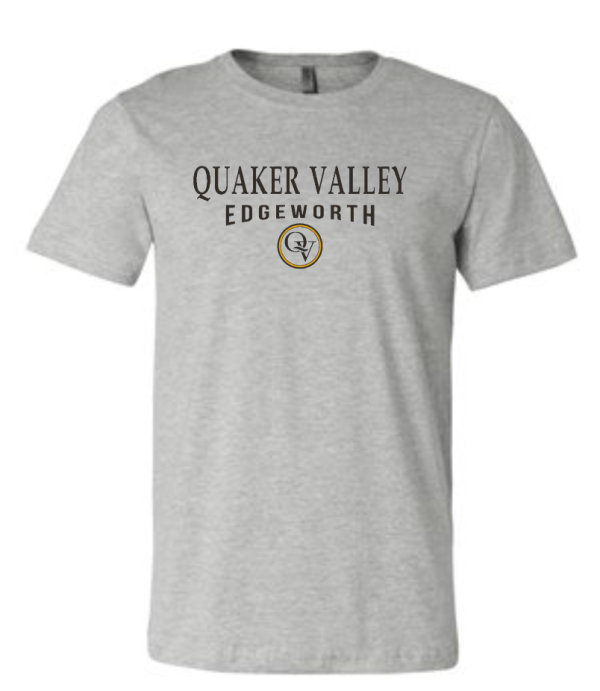 QUAKER VALLEY EDGEWORTH 20 21 YOUTH & ADULT SHORT SLEEVE T-SHIRT - ATHLETIC GRAY For Cheap