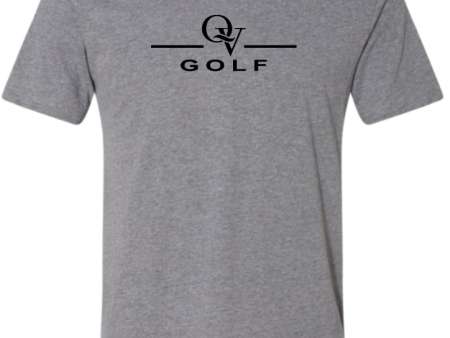 QUAKER VALLEY GOLF FINE COTTON JERSEY YOUTH & ADULT SHORT SLEEVE TEE -  BLACK OR HEATHER Sale