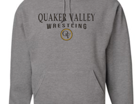 QUAKER VALLEY WRESTLING 20 21 YOUTH & ADULT HOODED SWEATSHIRT - OXFORD GRAY Online Hot Sale