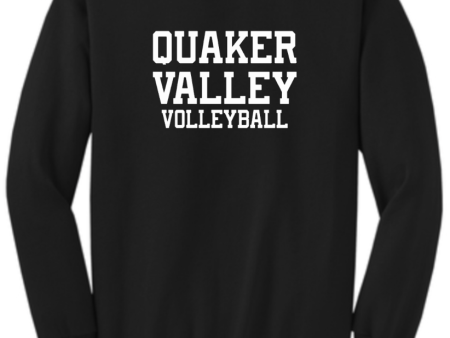 QUAKER VALLEY VOLLEYBALL ADULT CORE FLEECE CREWNECK SWEATSHIRT For Cheap