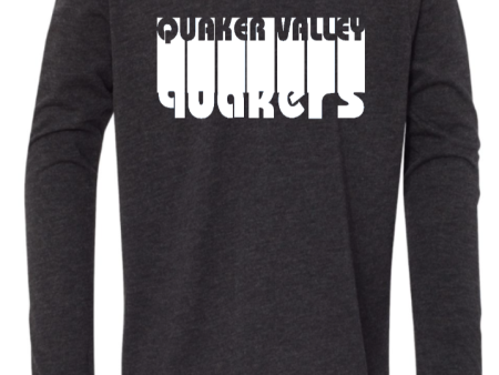 QUAKER VALLEY TRI-BLEND YOUTH & ADULT LONGSLEEVE - CHARCOAL BLACK TRIBLEND For Discount