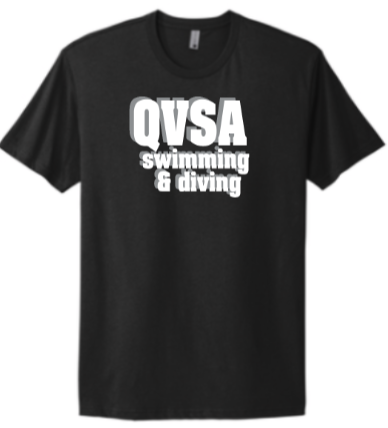 *NEW* QVSA SWIMMING AND DIVING COTTON JERSEY ADULT SHORT SLEEVE TEE -  BLACK For Discount