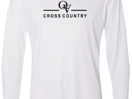 *NEW* QUAKER VALLEY CROSS COUNTRY -  YOUTH & ADULT PERFORMANCE SOFTLOCK LONG SLEEVE T-SHIRT - WHITE OR BLACK Supply