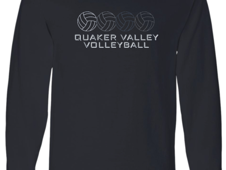 QUAKER VALLEY VOLLEYBALL COTTON JERSEY YOUTH & ADULT LONG SLEEVE TEE For Discount