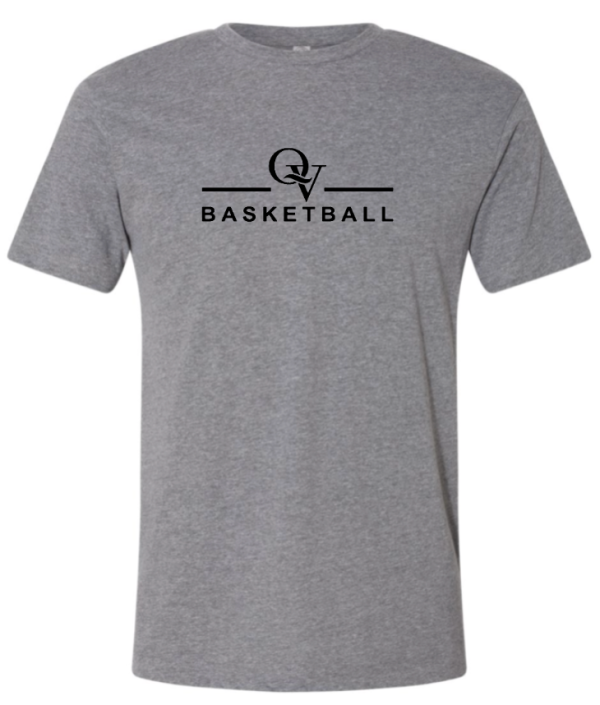 *NEW* QUAKER VALLEY BASKETBALL FINE COTTON JERSEY YOUTH & ADULT SHORT SLEEVE TEE -  BLACK OR HEATHER Fashion