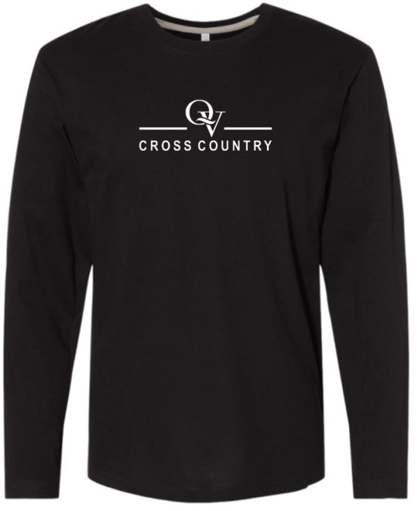 *NEW* QUAKER VALLEY CROSS COUNTRY FINE COTTON JERSEY YOUTH & ADULT LONG SLEEVE TEE -  WHITE OR BLACK For Sale