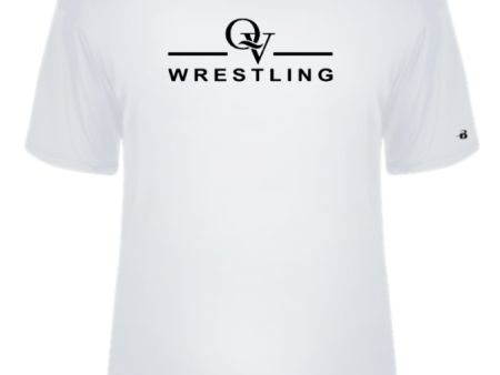 *NEW* QUAKER VALLEY WRESTLING -  YOUTH & ADULT PERFORMANCE SOFTLOCK SHORT SLEEVE T-SHIRT - WHITE OR BLACK on Sale