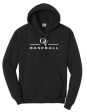 QUAKER VALLEY BASEBALL YOUTH & ADULT HOODED SWEATSHIRT - ATHLETIC HEATHER OR JET BLACK For Cheap