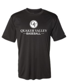 QUAKER VALLEY BASEBALL YOUTH & ADULT PERFORMANCE SOFTLOCK SHORT SLEEVE TEE - BLACK OR GRAPHITE Online now