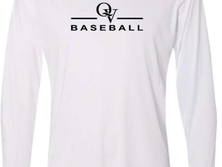 QUAKER VALLEY BASEBALL -  YOUTH & ADULT PERFORMANCE SOFTLOCK LONG SLEEVE T-SHIRT - WHITE OR BLACK Sale