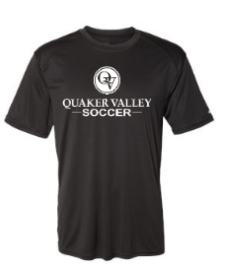 QUAKER VALLEY SOCCER YOUTH & ADULT PERFORMANCE SOFTLOCK SHORT SLEEVE TEE - BLACK OR GRAPHITE Hot on Sale