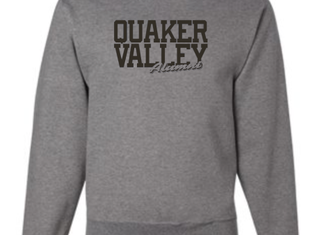 QUAKER VALLEY ALUMNI SCRIPT ADULT CREW NECK SWEATSHIRT Online