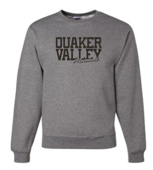 QUAKER VALLEY ALUMNI SCRIPT ADULT CREW NECK SWEATSHIRT Online