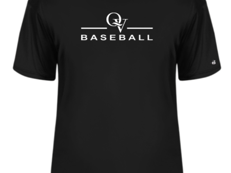 QUAKER VALLEY BASEBALL -  YOUTH & ADULT PERFORMANCE SOFTLOCK SHORT SLEEVE T-SHIRT - WHITE OR BLACK Cheap