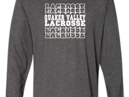 QVMS GIRLS LACROSSE OFFICIAL 2021 FUNDRAISER ITEM - YOUTH & ADULT TRI-BLEND LONGSLEEVE For Discount