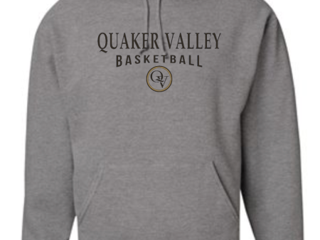 QUAKER VALLEY BASKETBALL 20 21 YOUTH & ADULT HOODED SWEATSHIRT - OXFORD GRAY Discount