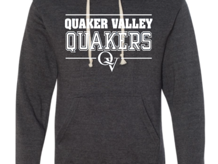 QUAKER VALLEY TRI-BLEND YOUTH & ADULT HOODED SWEATSHIRT -TRIBLEND BLACK Online Sale